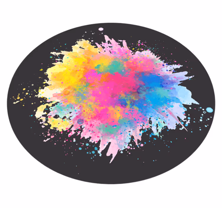 Tapis vinyle texture explosion d'éclaboussures colorées - TenStickers