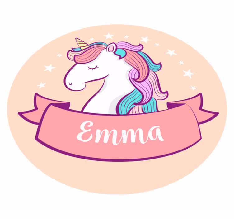 Tapis vinyle personnalisé licorne personnalisée - TenStickers