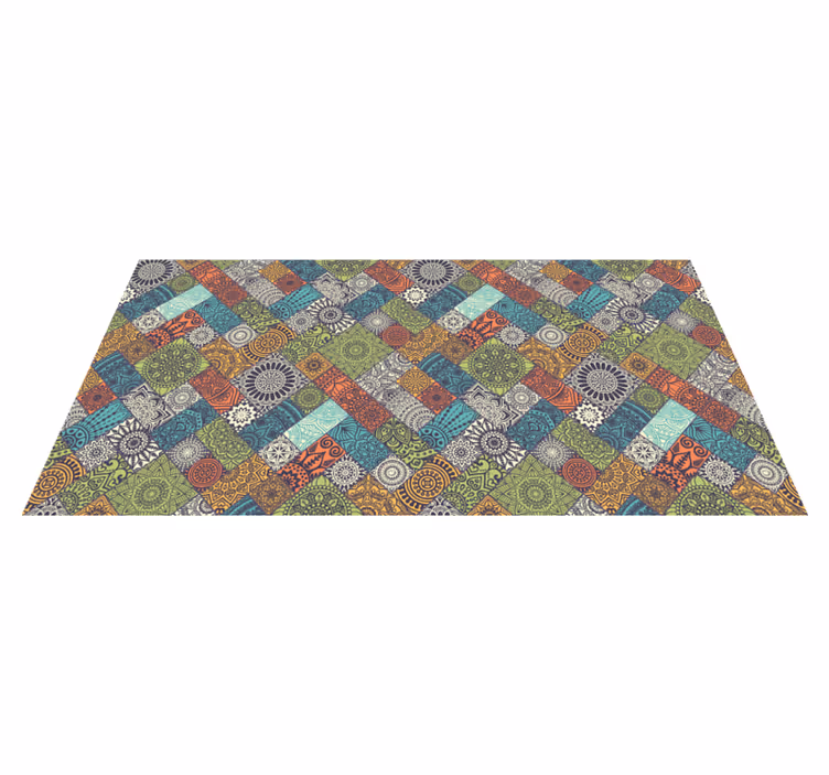 Tapis vinyle mandala chemin en patchwork de mandalas - TenStickers
