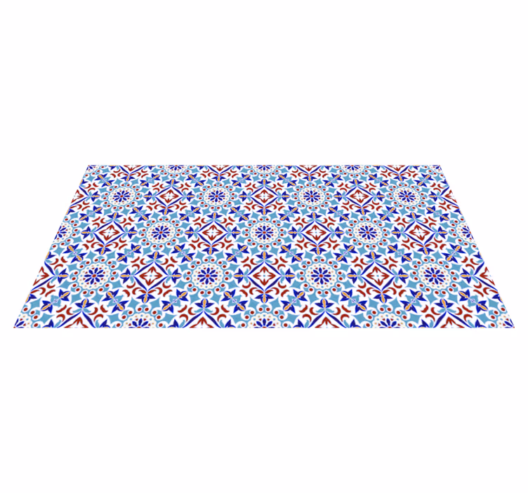 Tapis vinyle carreaux de ciment motif en céramique - TenStickers
