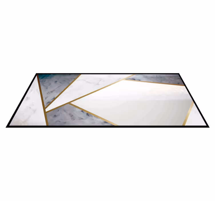 Tapis vinyle texture accents de marbre géométriques - TenStickers