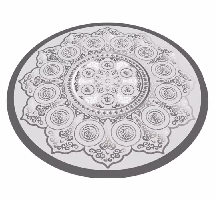 Tapis vinyle mandala motif mandala - TenStickers