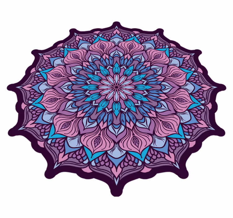 Tapis vinyle mandala détail mandala complexe - TenStickers