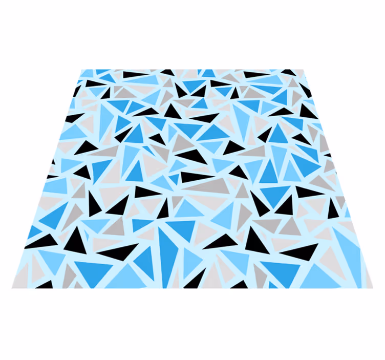 Tapis vinyles géométriques motif triangulaire abstrait - TenStickers