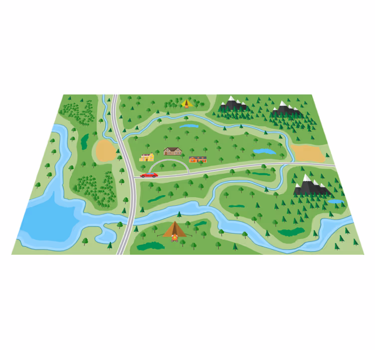 Tapis vinyle autouroute parcours de jeu interactif - TenStickers