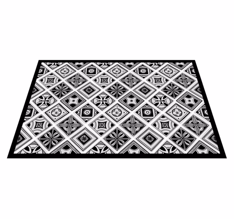Tapis vinyle carreaux de ciment carreaux unis - TenStickers