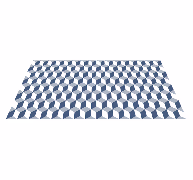Tapis vinyles géométriques motif cubique - TenStickers