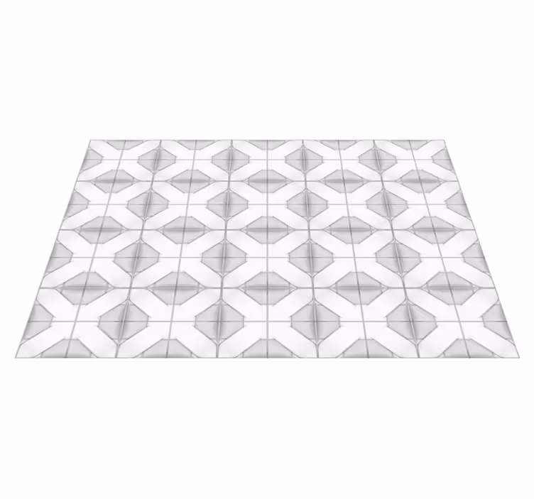 Tapis vinyles géométriques symétrie cubiste - TenStickers