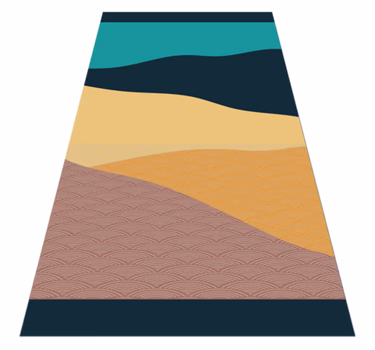 Tapis vinyles géométriques formes ondulées abstraites - TenStickers