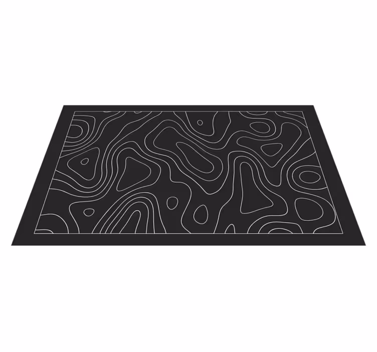 Tapis vinyles géométriques contours abstraits - TenStickers