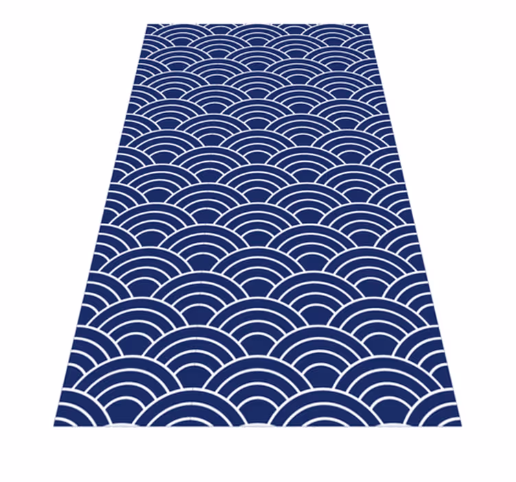 Tapis vinyles géométriques motif de lignes ondulées - TenStickers