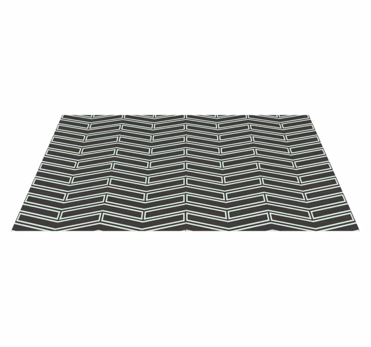 Tapis vinyles géométriques lignes en chevrons - TenStickers