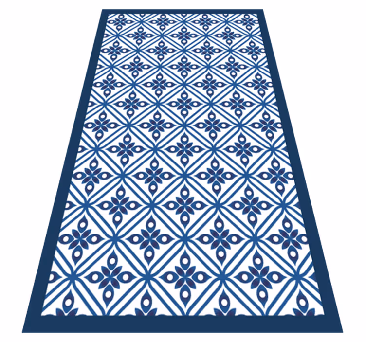 Tapis vinyle carreaux de ciment motif carreaux - TenStickers