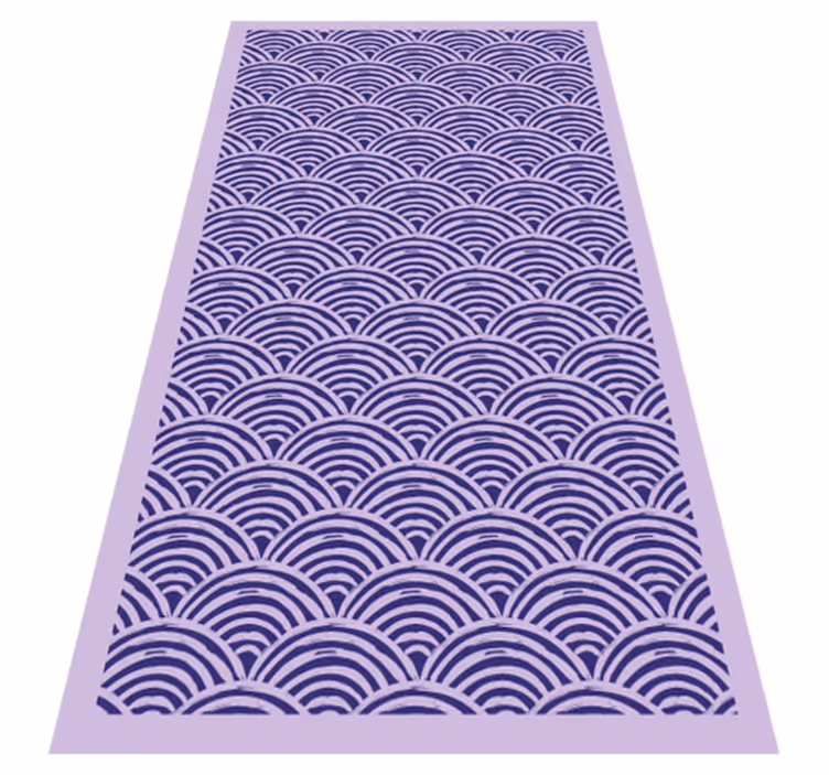Tapis vinyles géométriques motif de lignes ondulées - TenStickers