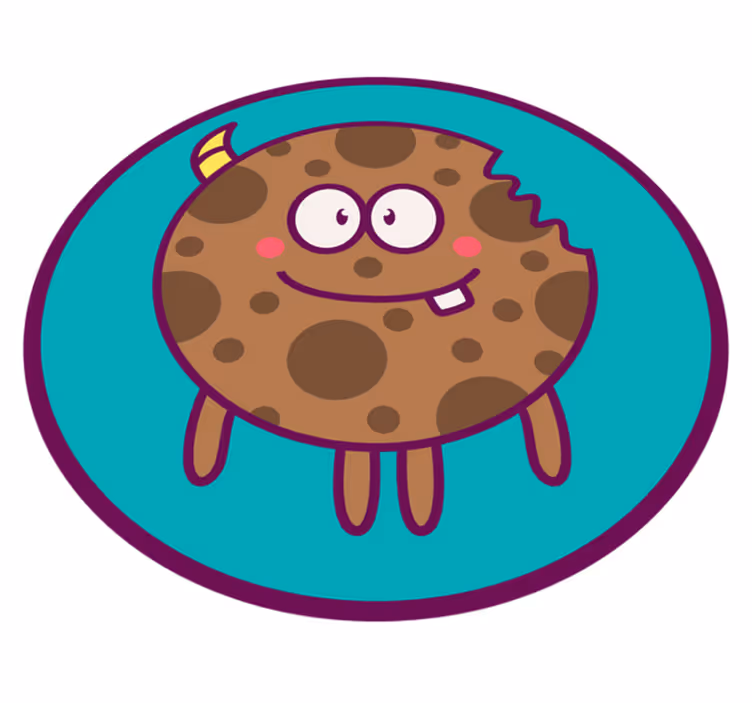 Tapis vinyle autres tapis cercle de dessin animé de biscuits - TenStickers