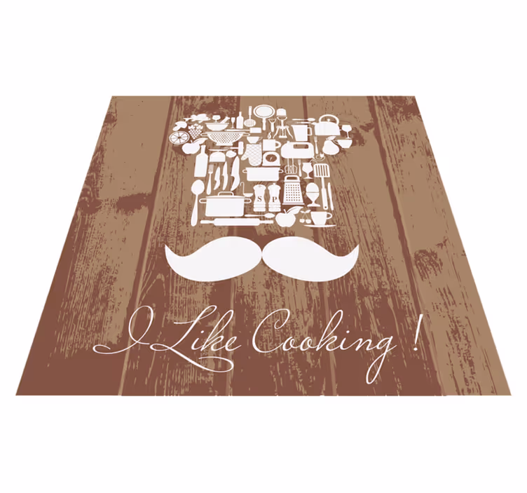 Tapis vinyle citation emblème de l'enthousiasme culinaire - TenStickers