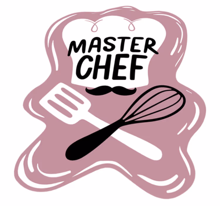 Tapis vinyle cuisine emblème du maître cuisinier - TenStickers