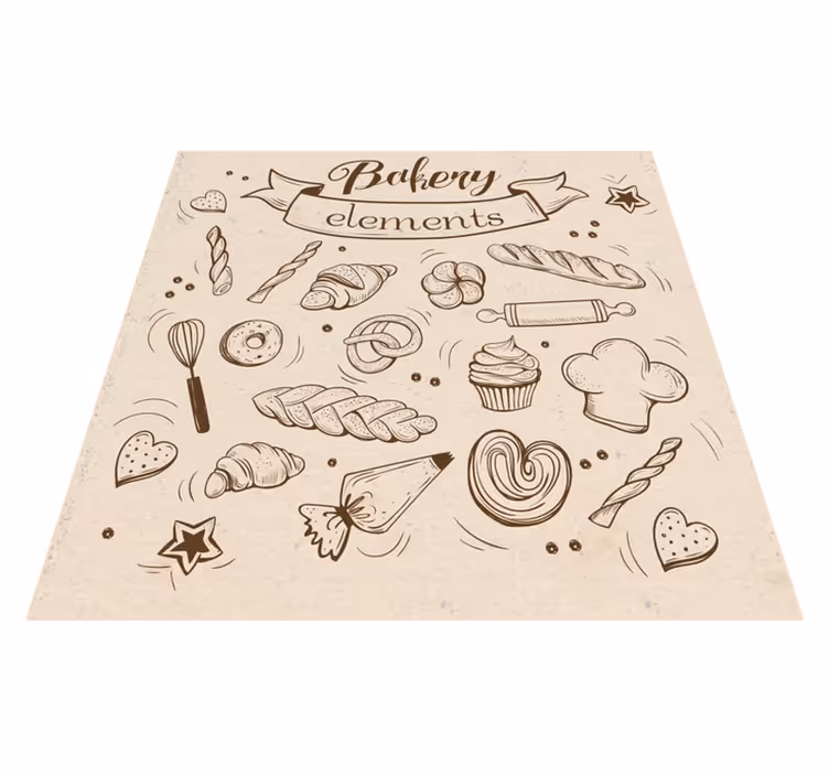 Tapis vinyle autres tapis illustration pâtisserie - TenStickers