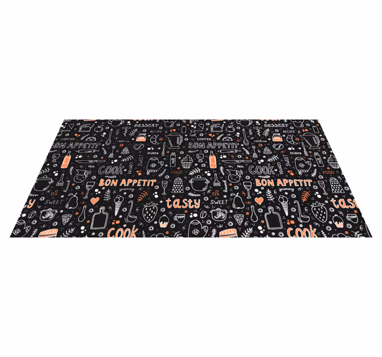 Tapis vinyle cuisine bon appétit cuisinier - TenStickers
