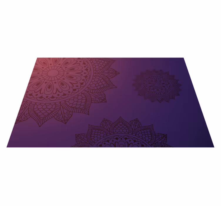Tapis vinyle mandala tons violets - TenStickers