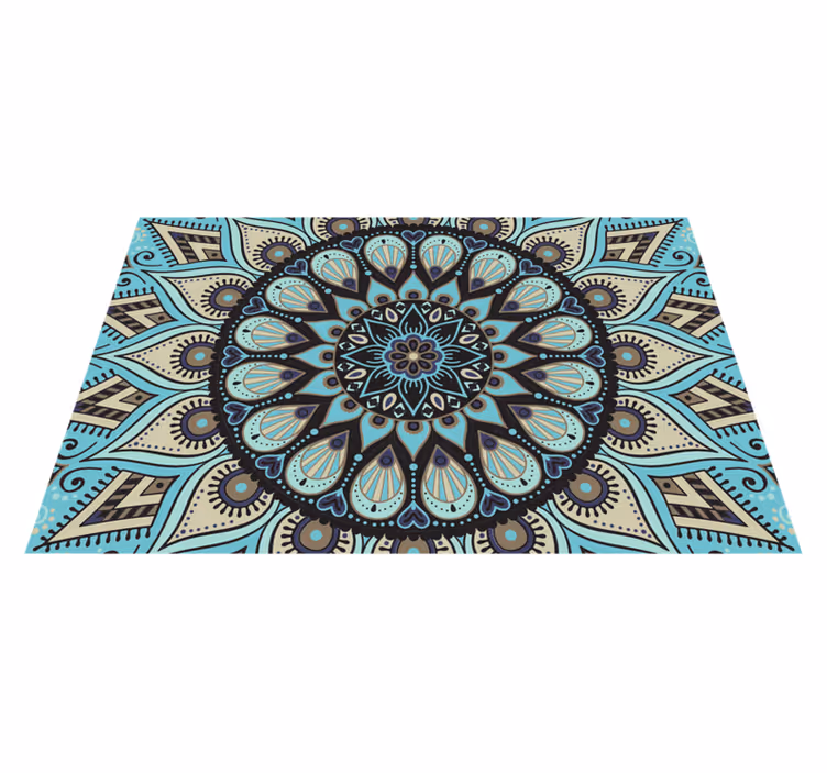 Tapis vinyle mandala motif circulaire orné - TenStickers