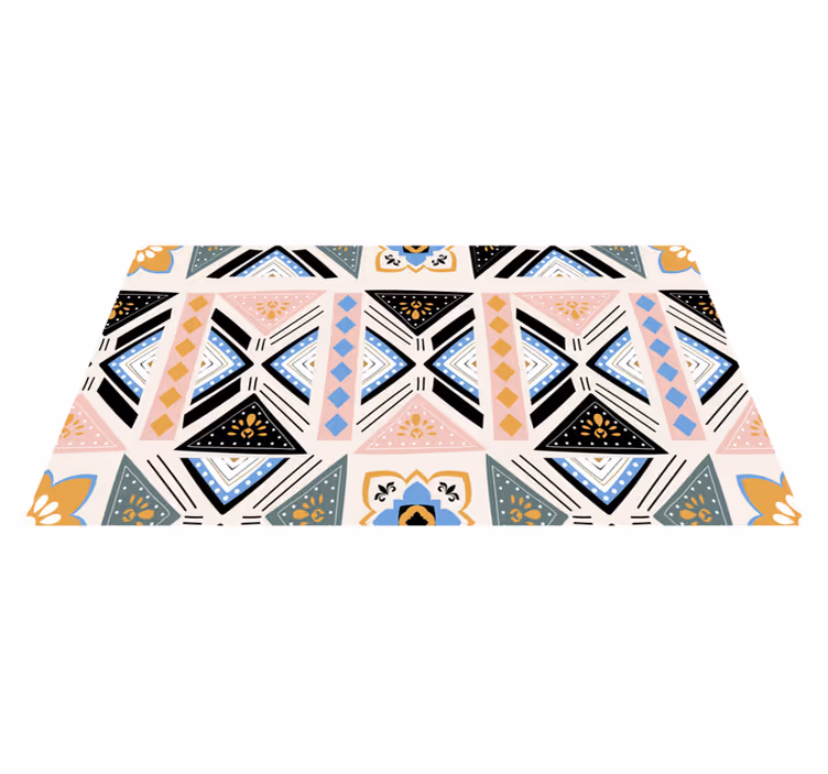 Tapis vinyles géométriques tapisserie à motifs géométriques - TenStickers