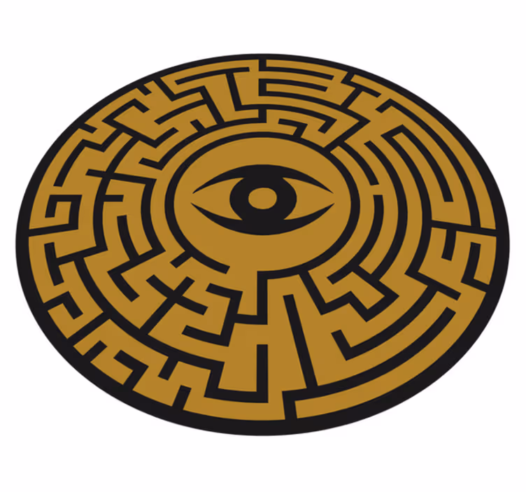 Tapis vinyle jeux symbole de l'œil du labyrinthe - TenStickers