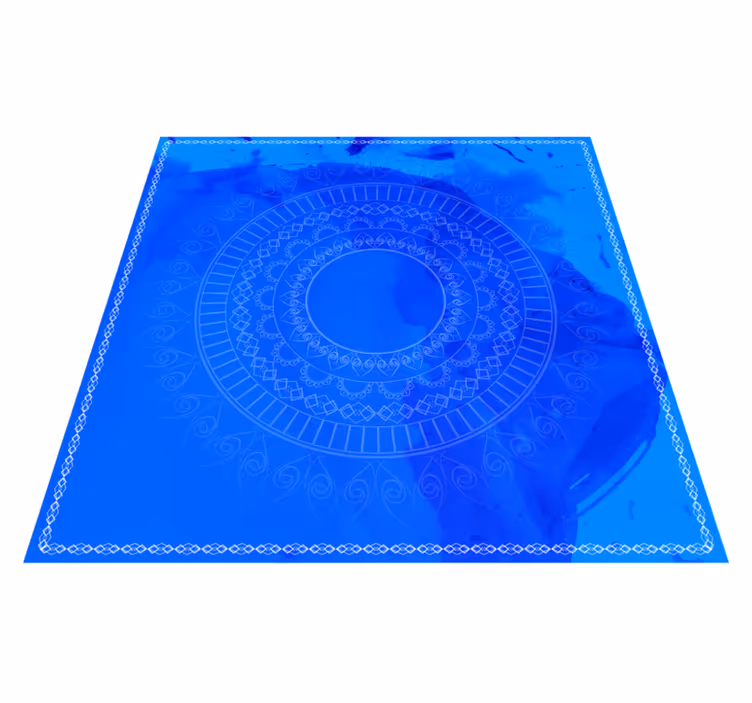 Tapis vinyle mandala rond de méditation mandala - TenStickers