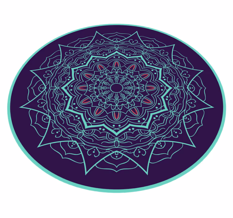 Tapis vinyle mandala design cercle mandala - TenStickers