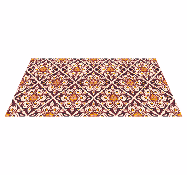 Tapis mosaique vinyle motif de mandala en mosaïque - TenStickers