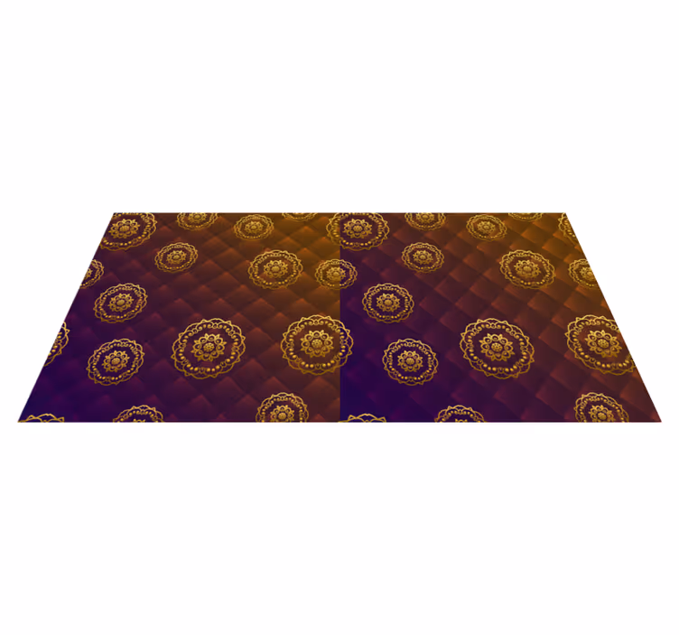Tapis vinyle mandala motifs superposés - TenStickers