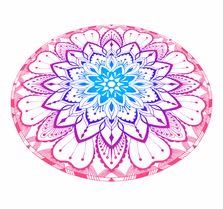 Tapis vinyle mandala motif disque - TenStickers