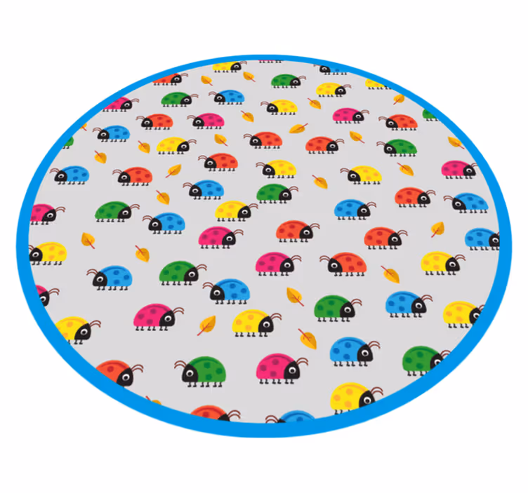 Tapis vinyle pour enfants cercle de voiture coloré - TenStickers