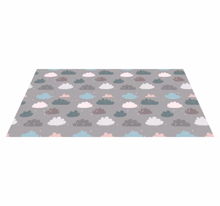Tapis vinyle chambre bébé temps de jeu nuageux - TenStickers