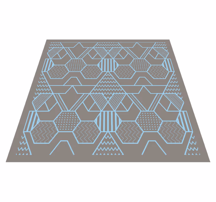Tapis vinyles géométriques formes abstraites - TenStickers
