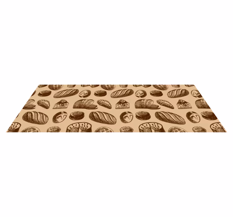 Tapis vinyle pierre élégance des produits de boulangerie - TenStickers