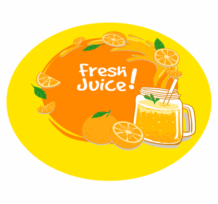 Tapis vinyle citation éclaboussure de jus de fruits frais - TenStickers