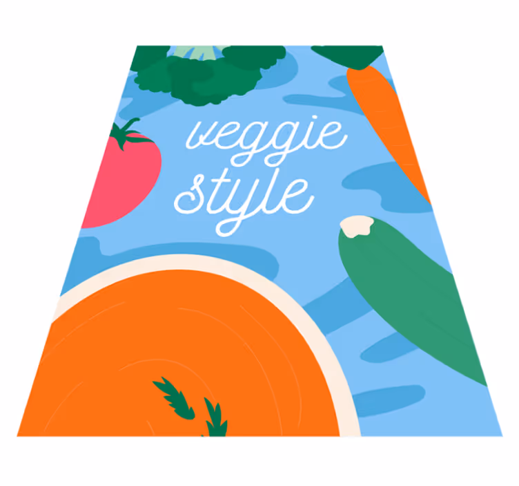 Tapis vinyle citation déco de style végétarien - TenStickers