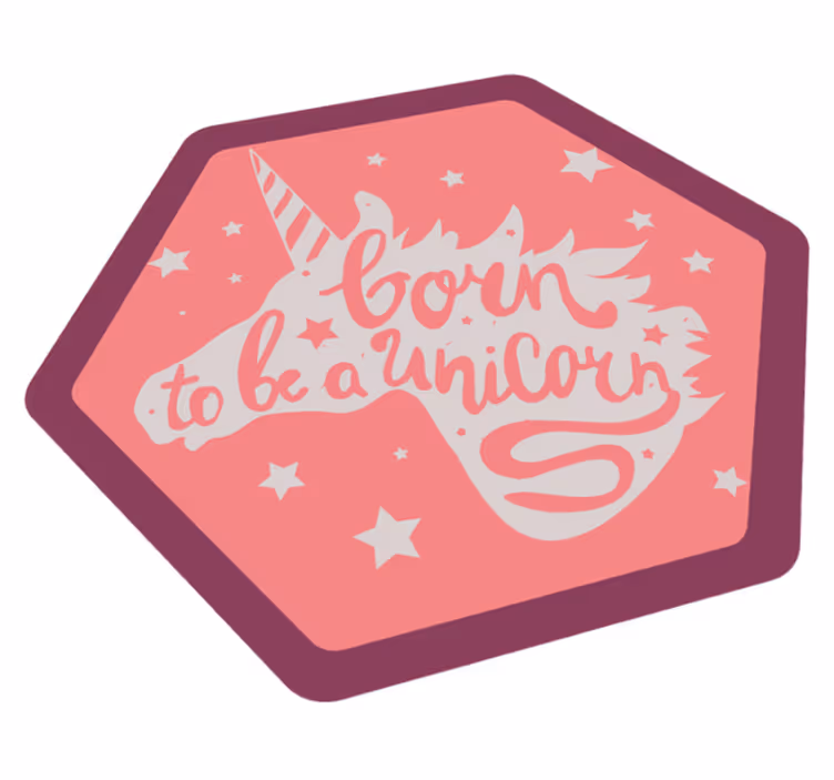 Tapis vinyle chambre bébé licorne née - TenStickers