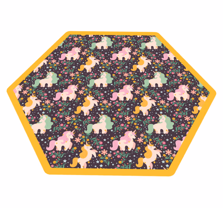Tapis vinyle licornes créatures mythiques - TenStickers