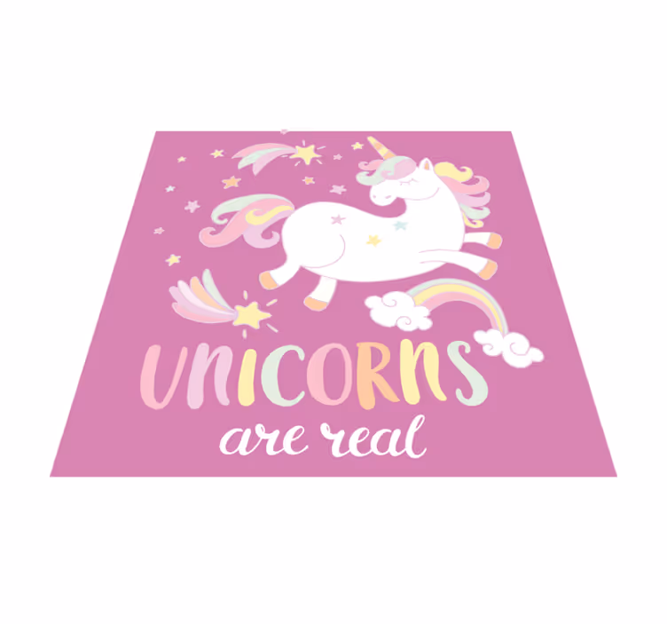 Tapis vinyle pour enfants les licornes sont réelles - TenStickers
