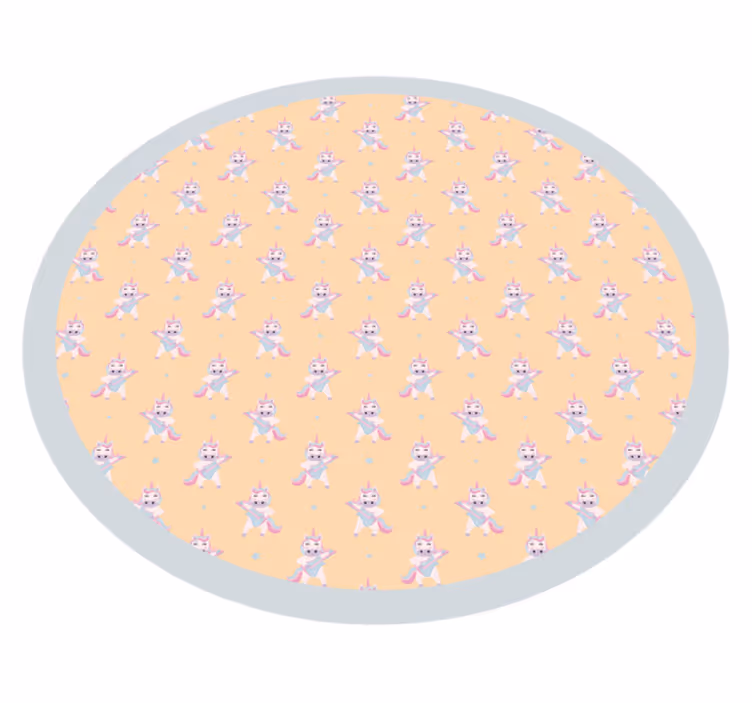 Tapis vinyle chambre bébé rondelle de lapin - TenStickers