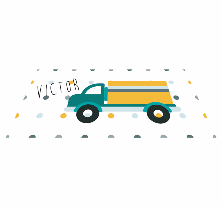Tapis vinyle personnalisé camion personnalisable - TenStickers