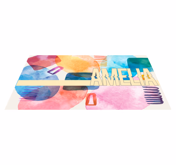 Tapis vinyle personnalisé nom sur mesure - TenStickers