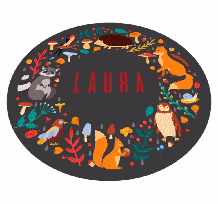 Tapis vinyle chambre bébé forêt personnalisée - TenStickers