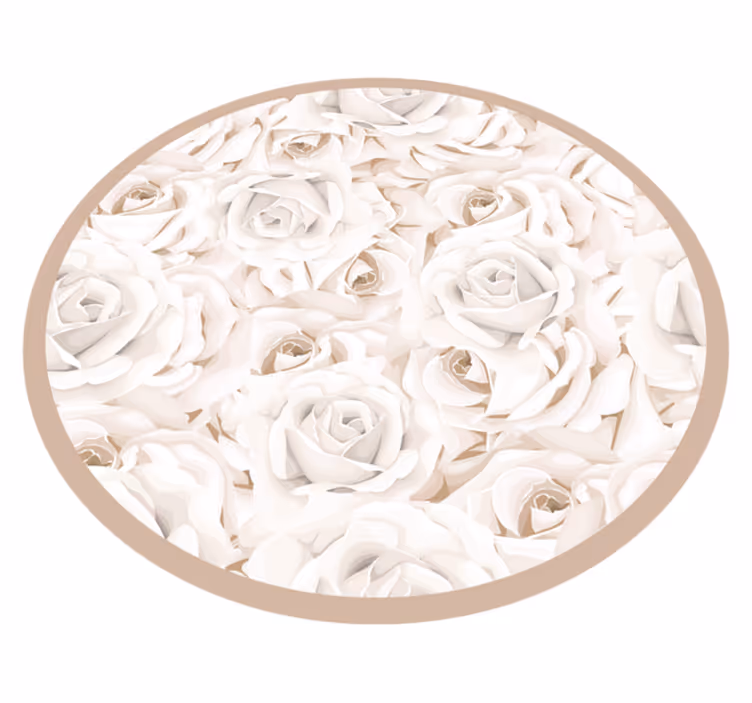 Tapis vinyle fleurs et plantes motif de roses élégant - TenStickers