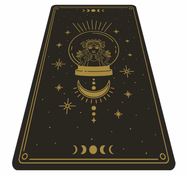 Tapis vinyle mandala cercle céleste - TenStickers