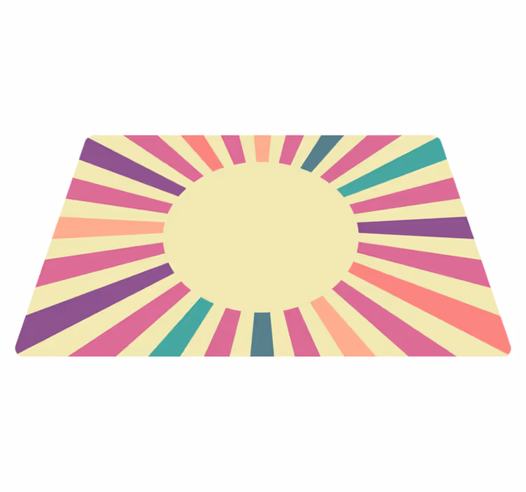 Tapis vinyles géométriques conception de lignes rayonnantes - TenStickers