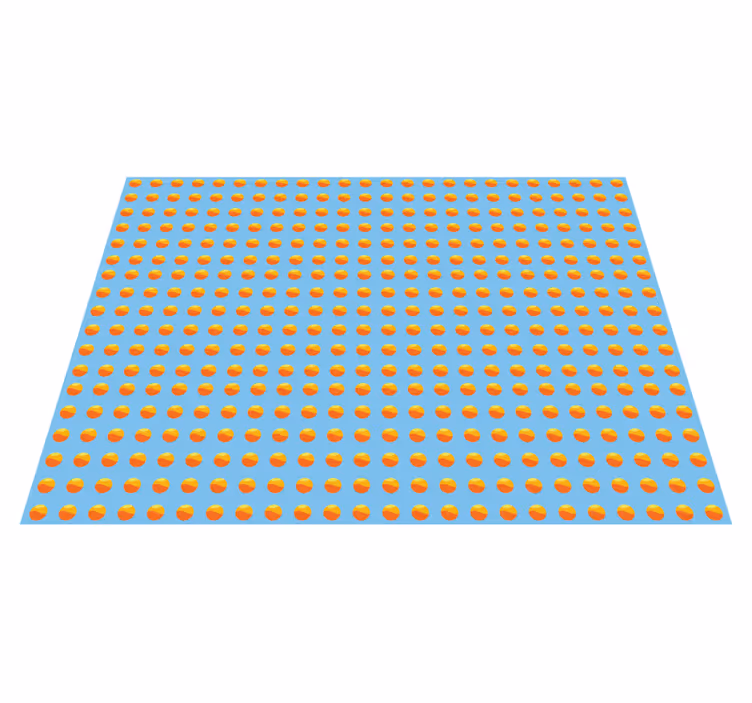 Tapis vinyle imitation parquet motif oranges ensoleillées - TenStickers