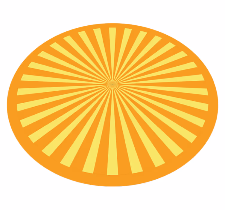 Tapis vinyle rayures réseau circulaire en forme de soleil - TenStickers